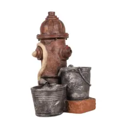 Gartenbrunnen Hermes Rost-/Silberfarben