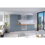 Möbelix Küchenzeile Ip1200 ohne Geräte 310 cm Taupeblau