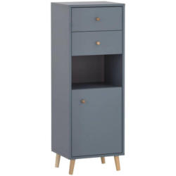 Midischrank Bjarne BxH: 40,3x 113,4 cm Petrol/Eiche