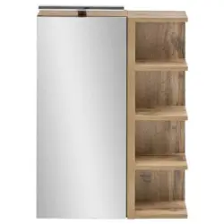 Spiegelschrank Esther mit Led 1 Türe Eiche Dekor