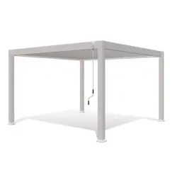 Pergola Deluxe Plus 400x400 Cm Weiß Aluminium