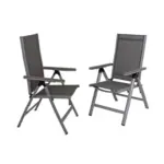 Möbelix Gartenstuhl Set 2-Tlg Klappbar Grace Grau