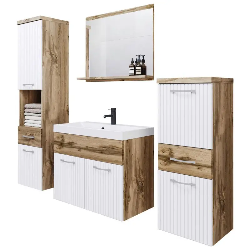 Badezimmer Alba Wotan Eiche/weiss
