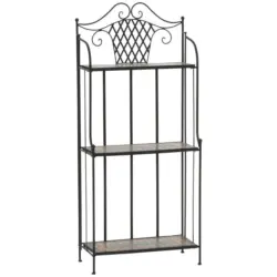 Gartenregal Metall/keramik Bunt/schwarz B/h: Ca. 62/142cm