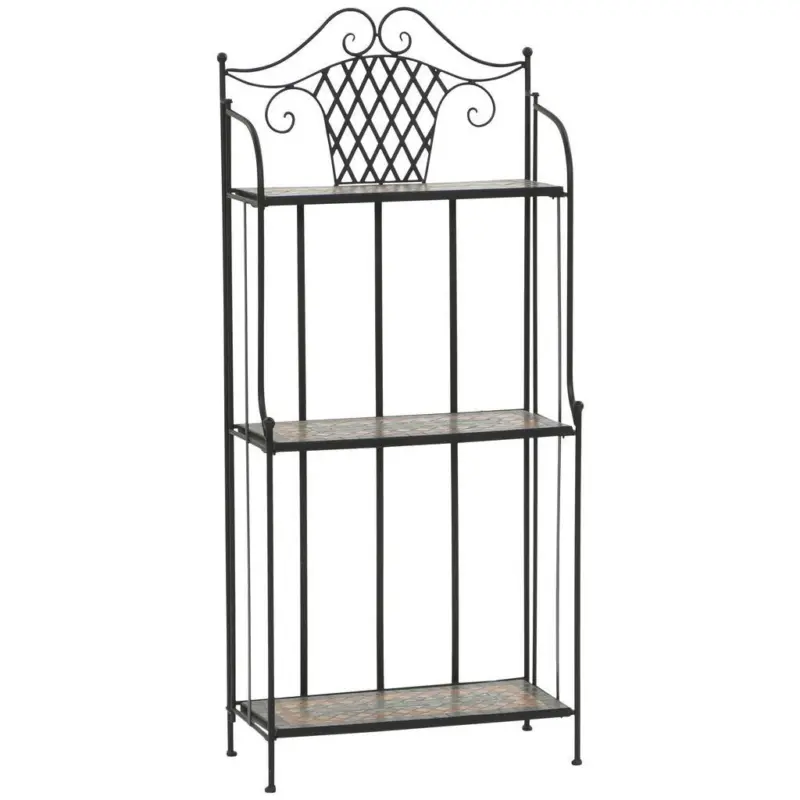 Gartenregal Metall/keramik Bunt/schwarz B/h: Ca. 62/142cm