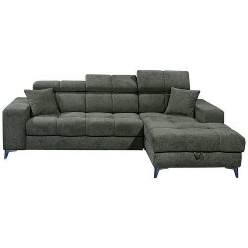 Ecksofa Sydney Dunkelgrün S: 268/172 cm