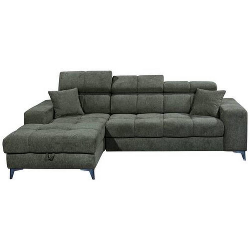 Ecksofa Sydney Dunkelgrün S: 172/268 cm