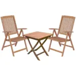 Möbelix Gartenmöbel Set 3-Tlg. Solo Teakholz