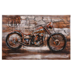 Metallbild Motorrad 120x80 Cm