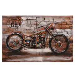 Metallbild Motorrad 120x80 cm