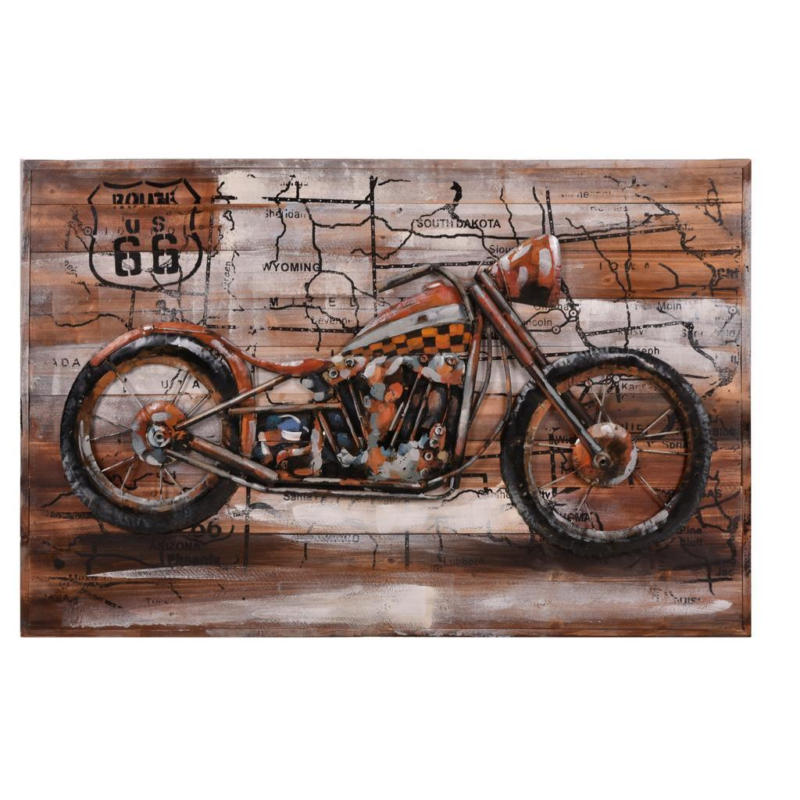 Metallbild Motorrad 120x80 Cm