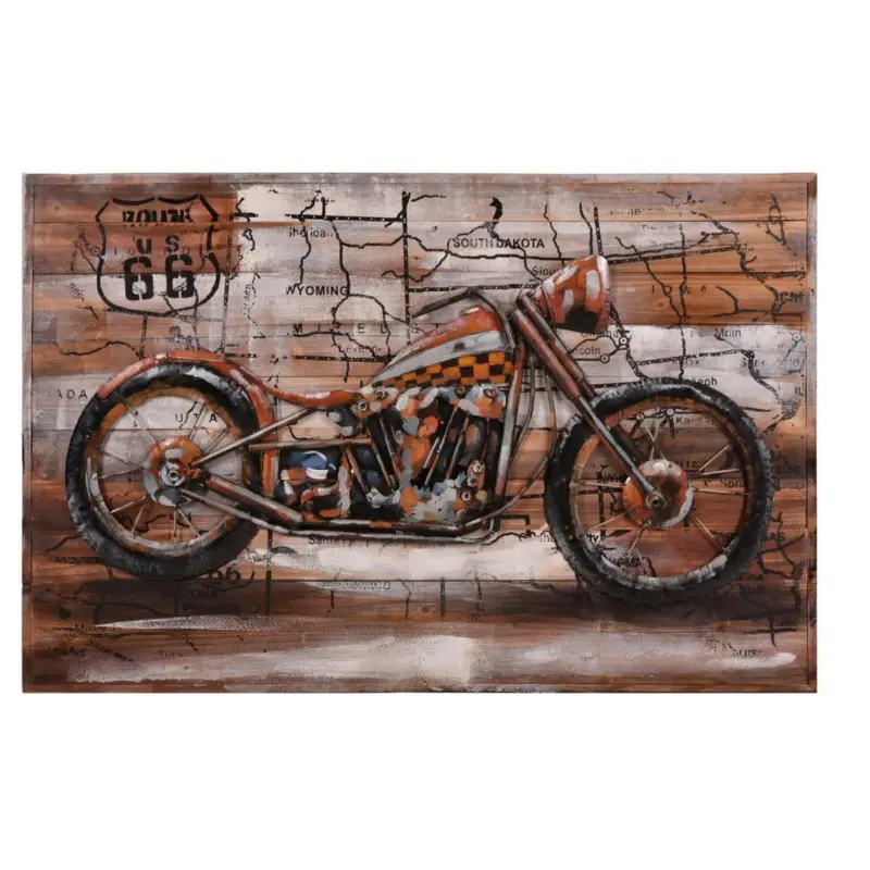 Metallbild Motorrad 120x80 cm