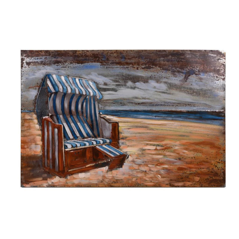 Metallbild Strandkorb 120x80 Cm