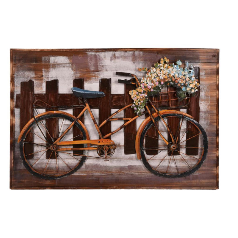 Metallbild Fahrrad 120x80 cm