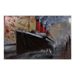 Metallbild Schiff 80x120 cm