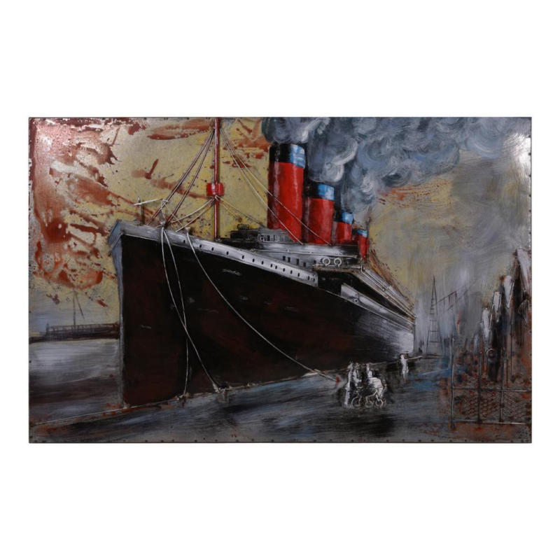 Metallbild Schiff 80x120 cm