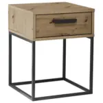 Möbelix Nachtkästchen Eiche Dekor/ Schwarz H: 52 cm Suna