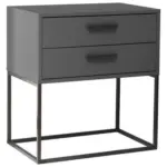 Möbelix Nachtkästchen Graphit/Schwarz H: 65 cm Suna