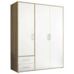 Möbelix Drehtürenschrank Mit Laden B: 155 Cm Valencia Weiß