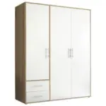 Möbelix Drehtürenschrank Mit Laden B: 155 Cm Valencia Weiß