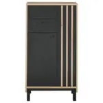 Möbelix Midischrank Volano BxH 60x106 cm Eiche Dekor/Schwarz