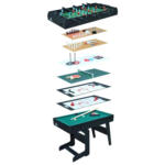 Möbelix Multispieltisch Cougar All-In-One Schwarz B: 61 cm