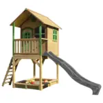 Möbelix Spielhaus Sarah Braun/grau/grün B: 370 Cm