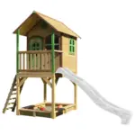 Möbelix Spielhaus Sarah Braun/grün/weiß B: 370 Cm