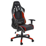 Möbelix Gaming Stuhl Egility Compact Lederlook, Rot/Schwarz/Weiß