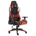 Möbelix Gaming Stuhl Agility Esports Lederlook, Schwarz/Rot/Weiß