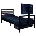 Möbelix Kinderbett Basecamp 90x190cm Schwarz Mit Tv-Halterung