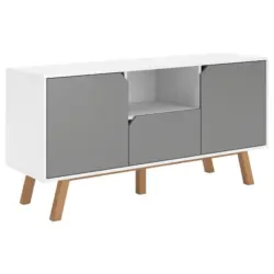 Lowboard Tokio Graphitfarben/weiß B: 140 Cm