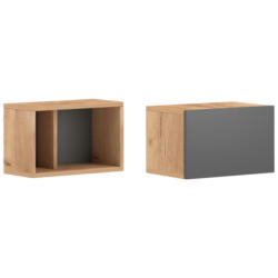 Hängeschrank Set Barcelona B: 40 cm Graphit-/Eichefarben