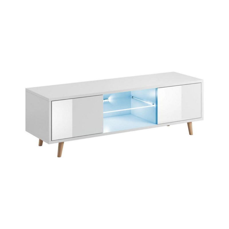 Lowboard Tv Stand Sweden 1 Led B: 140 Cm Weiß