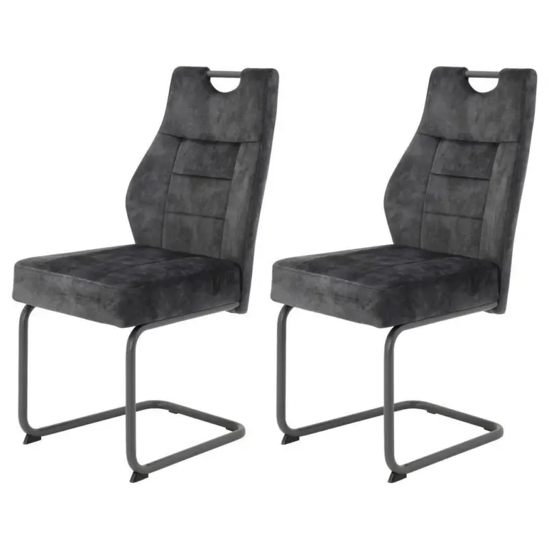 Schwingstuhl-set Linda S Anthrazit