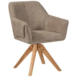 Armlehnstuhl Dian Taupe Gepolstert