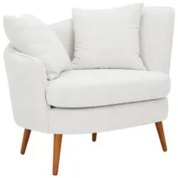 Polstersessel Miranda Boucle Weiß