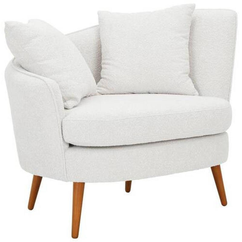 Polstersessel Miranda Boucle Weiß