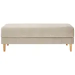Möbelix Hocker Freda mit Stauraum Velours Beige H: 48 cm