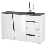 Möbelix Kommode 132 cm Boston Anthrazit/Weiß