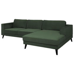 Ecksofa Lumber Jack Dunkelgrün Velours 277x167 cm