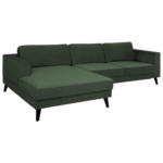 Möbelix Ecksofa Lumber Jack Dunkelgrün Velours 167x277cm