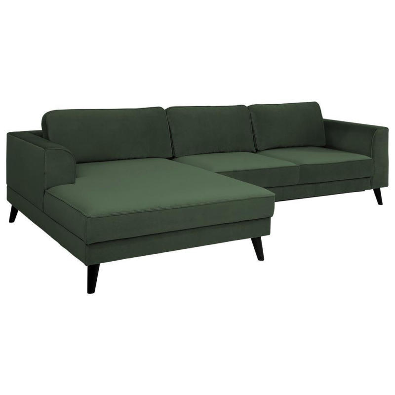 Ecksofa Lumber Jack Dunkelgrün Velours 167x277cm