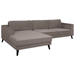 Ecksofa Lumber Jack Taupe Velours 167x308cm