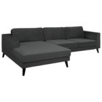 Möbelix Ecksofa Lumber Jack Anthrazit Velours 167x277cm