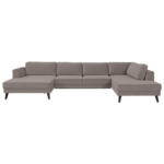 Möbelix Wohnlandschaft Lumber Jack Taupe Velours