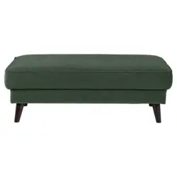 Polsterhocker Lumber Jack Dunkelgr&uuml;n Velours