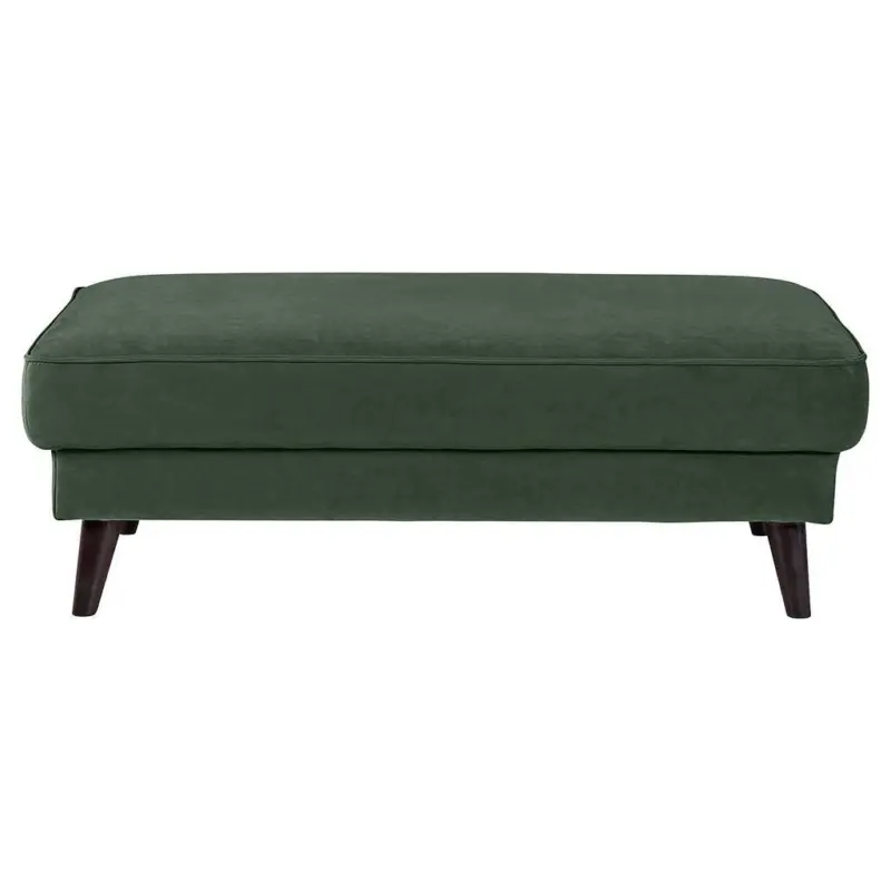 Polsterhocker Lumber Jack Dunkelgr&uuml;n Velours