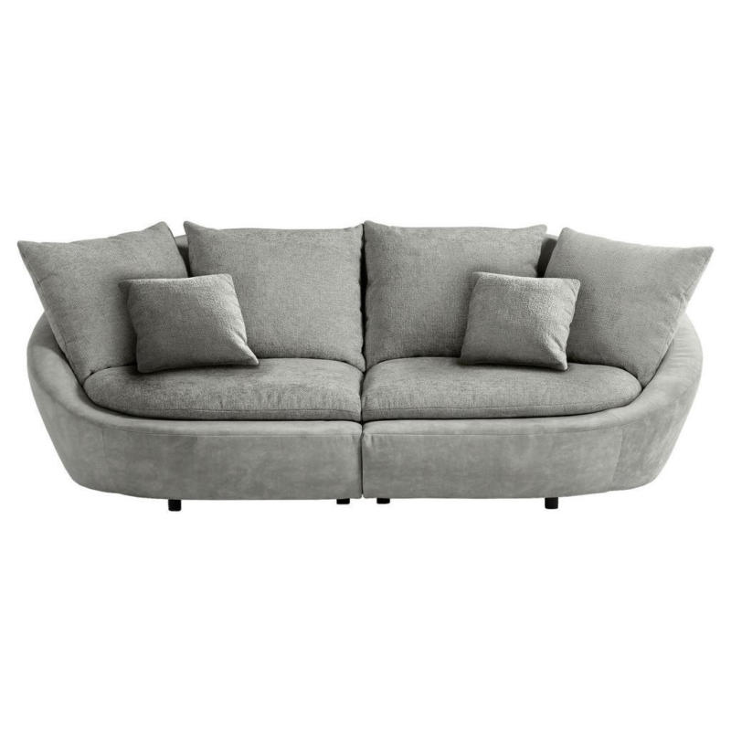 Bigsofa Maui B: 237 cm Grau/Hellgrau Chenille