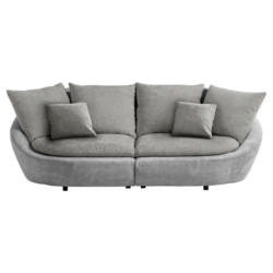 Big Sofa Maui B: 237 cm Dunkelgrau Chenille